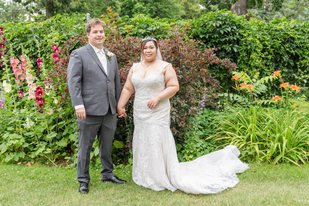 Bride and Groom Portrait at Fair Hills Resort in Detroit Lakes, MN 